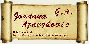 Gordana Azdejković vizit kartica